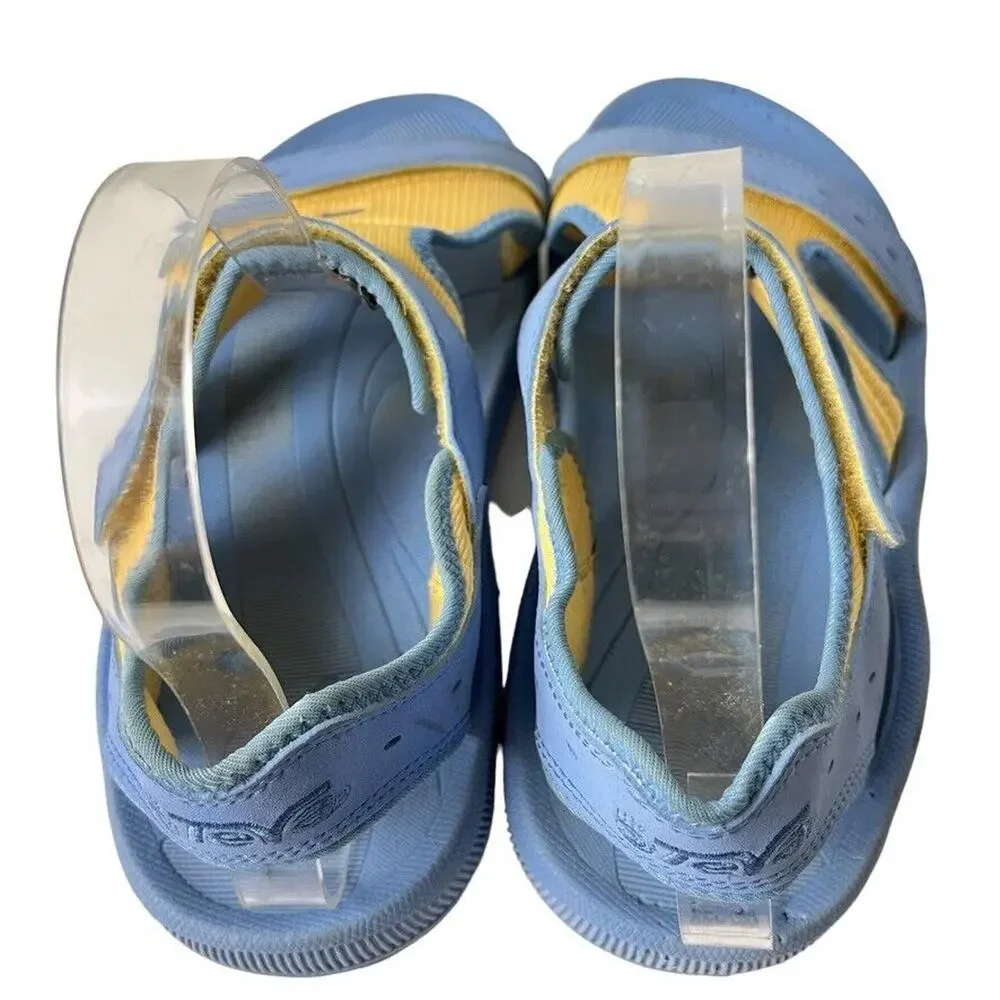 Teva Girls Kids Psyclone Blue & Yellow Sporty Ankle Strap Sandals Flats Shoes 6